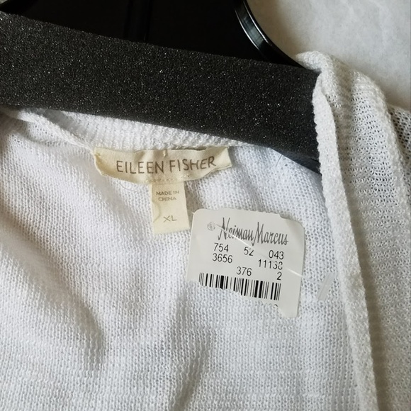 Eileen Fisher White Linen Cardigan XL NWT - Picture 2 of 3